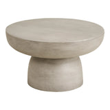 Garten Couchtisch Stonea – in skulpturaler Form aus Faserlehm in Grau