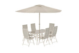 Garten Essgruppe Toulouse – 8-teiliges Gartenmöbel-Set in Beige