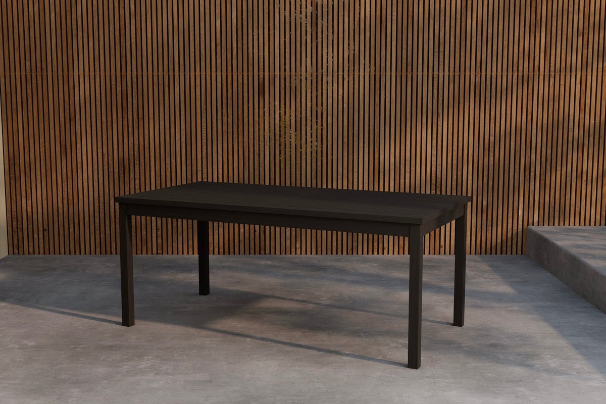 Garten Esstisch Lago - 180x90 cm aus weiß gekalktem oder schwarzem Teakholz