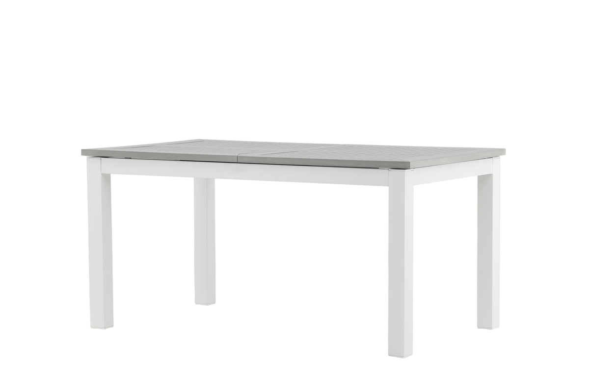 Garten Esstisch Ravello - Ausziehbar von 152 auf 210 cm mit weißem Aluminiumgestell