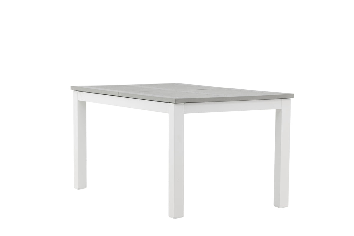 Garten Esstisch Ravello - Ausziehbar von 152 auf 210 cm mit weißem Aluminiumgestell