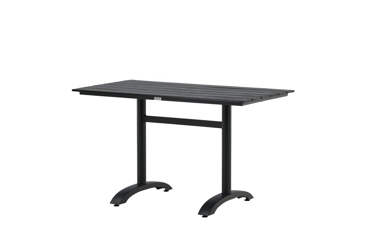 Garten Esstisch Salento - 120x90 cm in Schwarz mit einer Tischplatte aus Aintwood