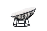 Garten-Loungesessel Bob - aus schwarzem Rattan inklusive Kissen