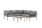 Garten Loungeset Felicita – Ecksofa mit 4 Sitzplätzen und Couchtisch
