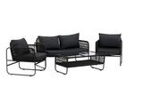 Garten Loungeset Kim - mit Rückenlehne aus Polyesterseil