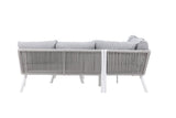 Garten Loungeset Lindsay - Wahlweise in Schwarz/Grau oder Weiß/Grau