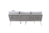 Garten Loungeset Lindsay - Wahlweise in Schwarz/Grau oder Weiß/Grau