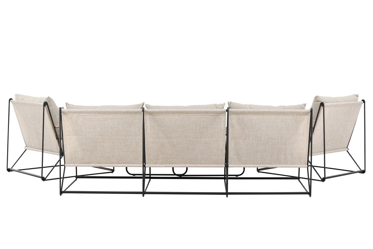 Garten Loungeset Santorini – wetterfest in mediterranem Design mit Kissen