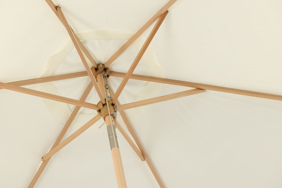 Garten Sonnenschirm Valenza – Ø250 cm in Schwarz oder Weiß