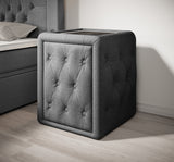 Josy Nachttisch Boucle Grau side