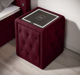 Josy Nachttisch Samt Rot top