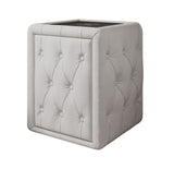 Josy Nachttisch Samt Weiss white-background