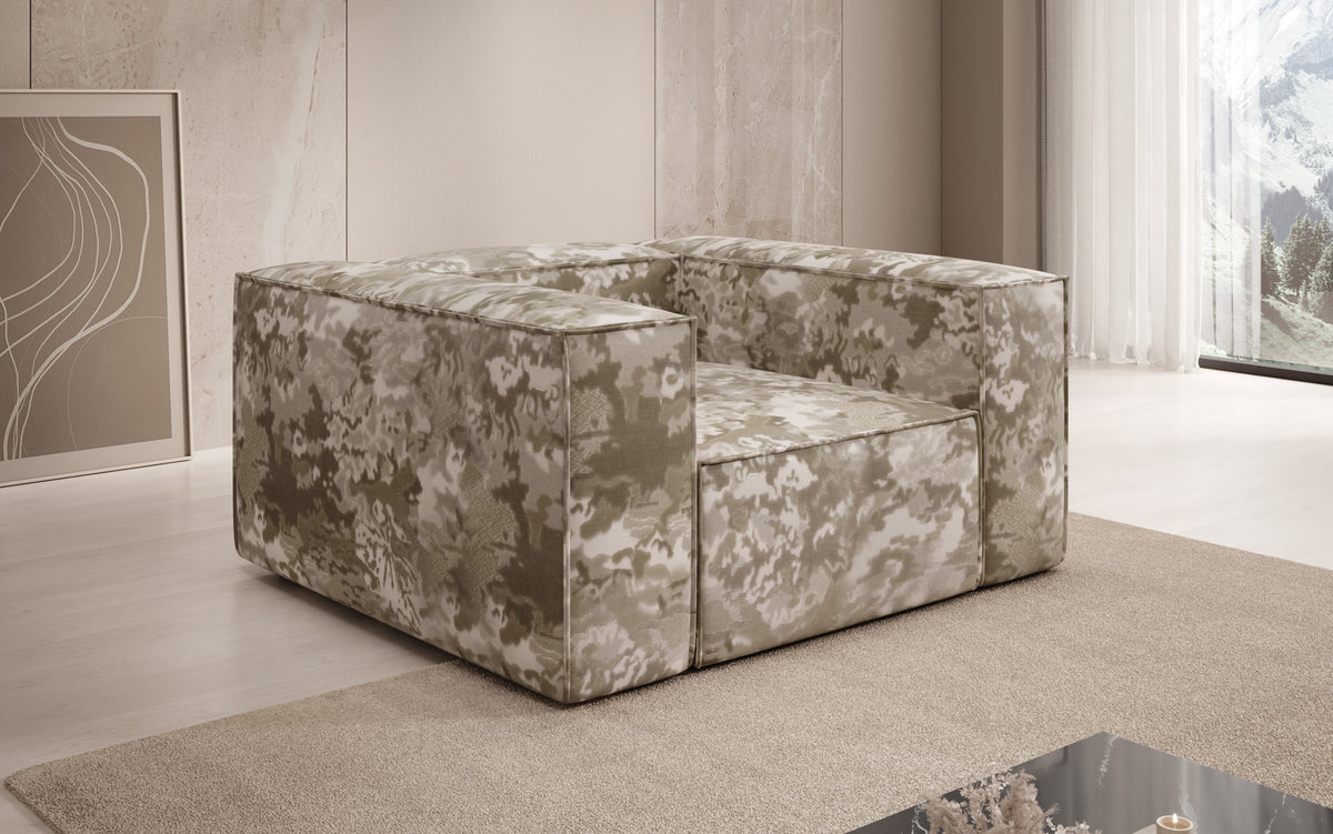 Designer Sofa-Sessel Lesley - Jacquard mit Aquarell-Muster