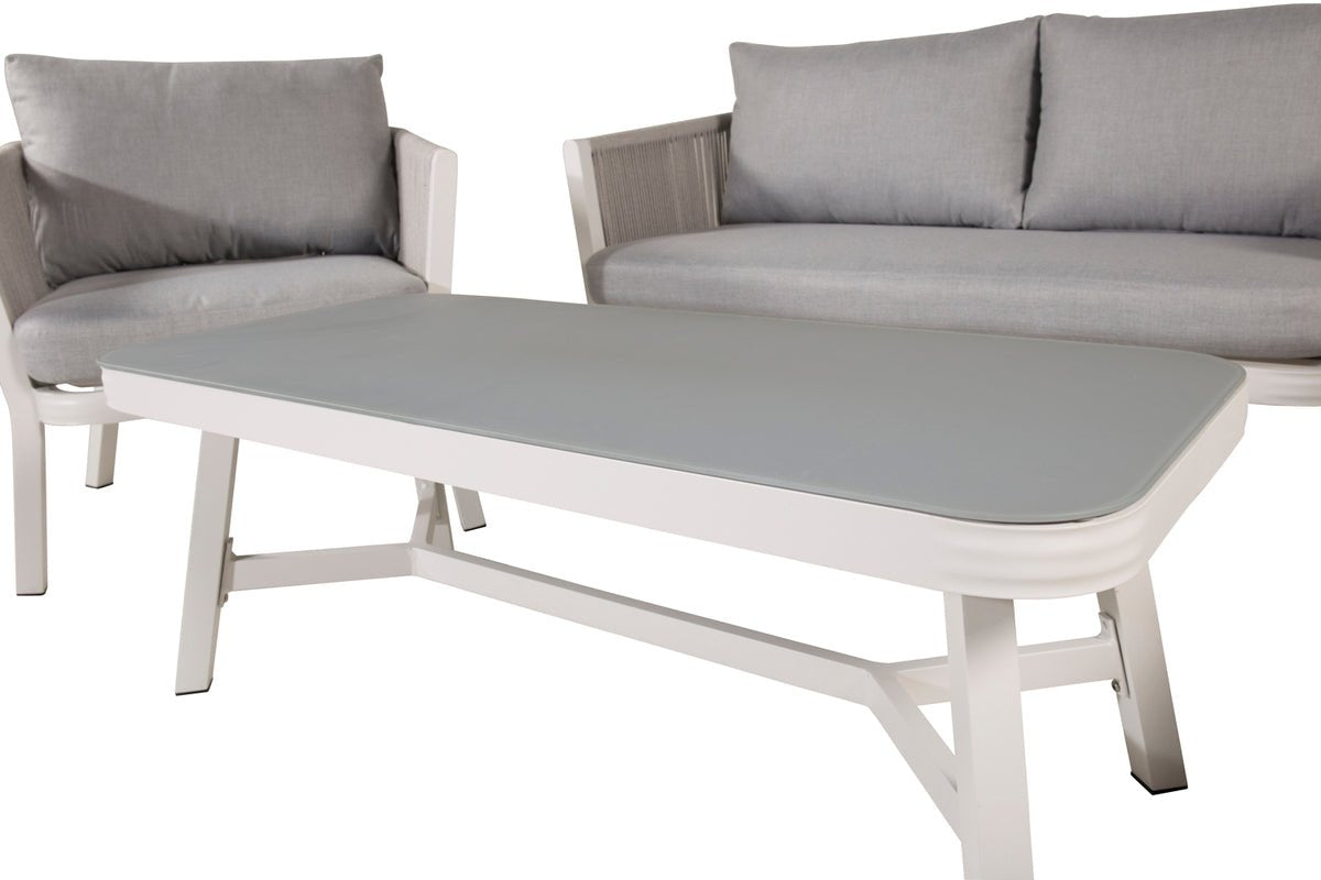 Loungeset Dreamy - aus weißem Aluminium inkl Kissen