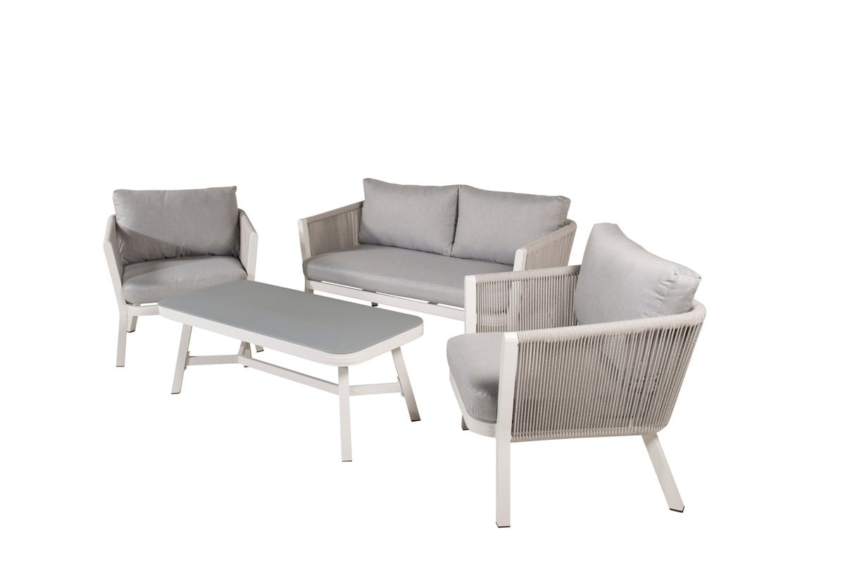 Loungeset Dreamy - aus weißem Aluminium inkl Kissen