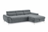 Designer Ecksofa Luno in Strukturstoff Grau