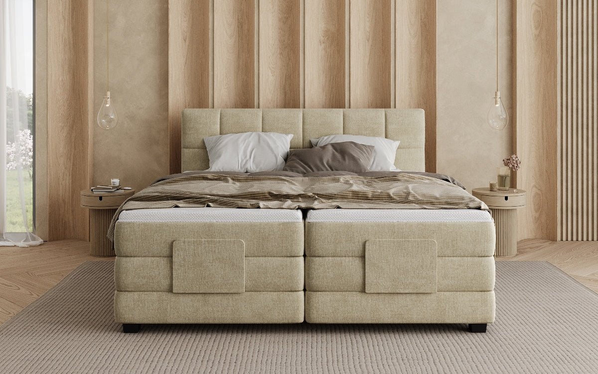 Boxspringbett Monaco - elektrisch verstellbar in Samt