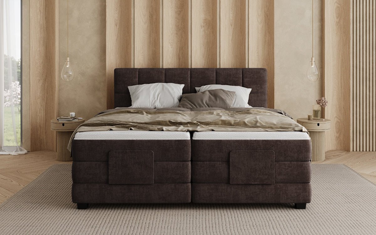 Boxspringbett Monaco - elektrisch verstellbar in Samt