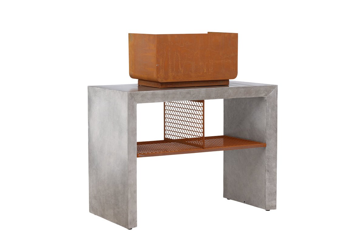 Outdoor Küche Sella - aus Aluminium in Hellgrau inklusive Grill