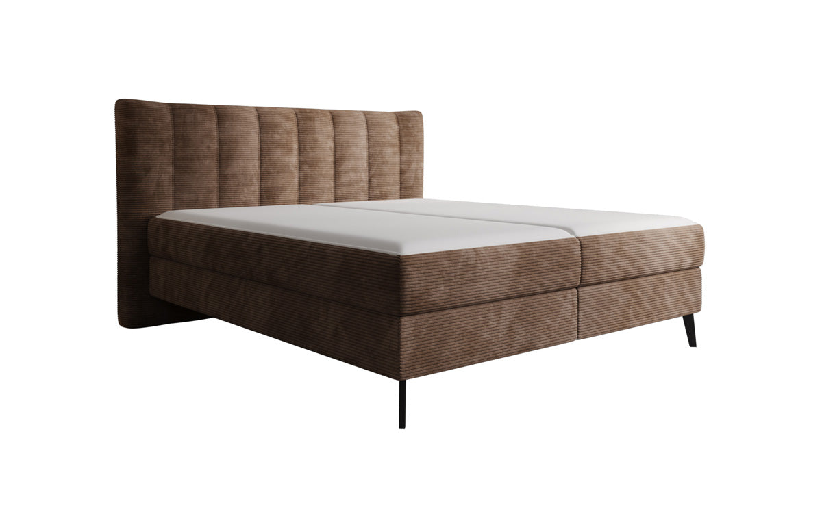 Boxspringbett Ines in Cord mit Stauraum