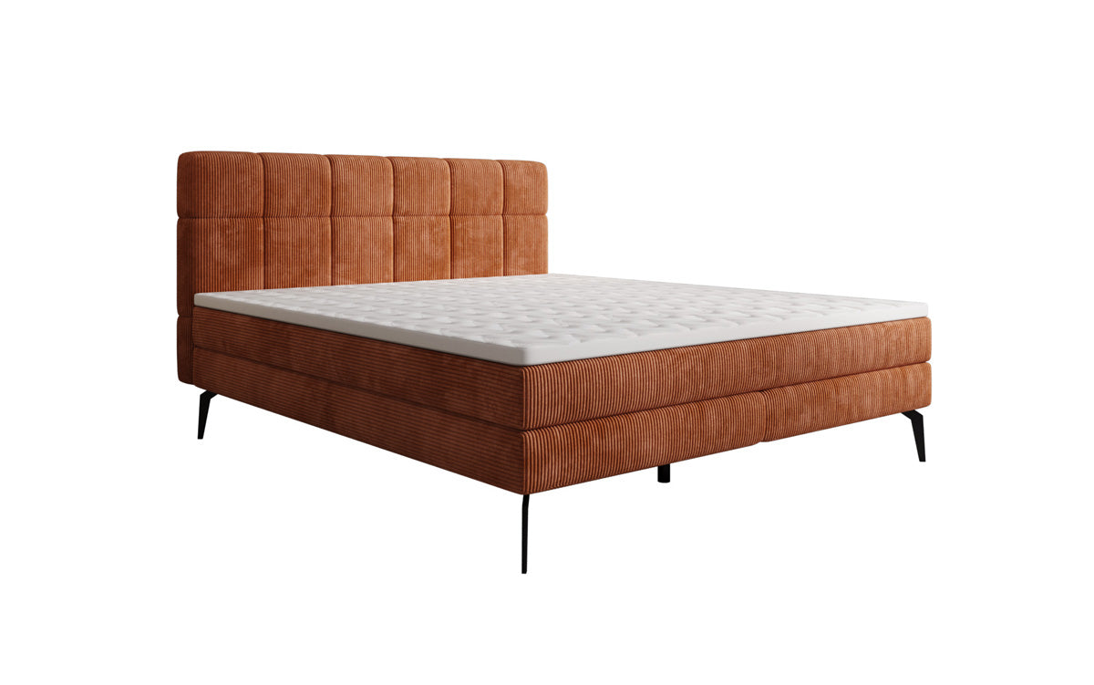 Boxspringbett Vera in Cord mit hohen Füßen