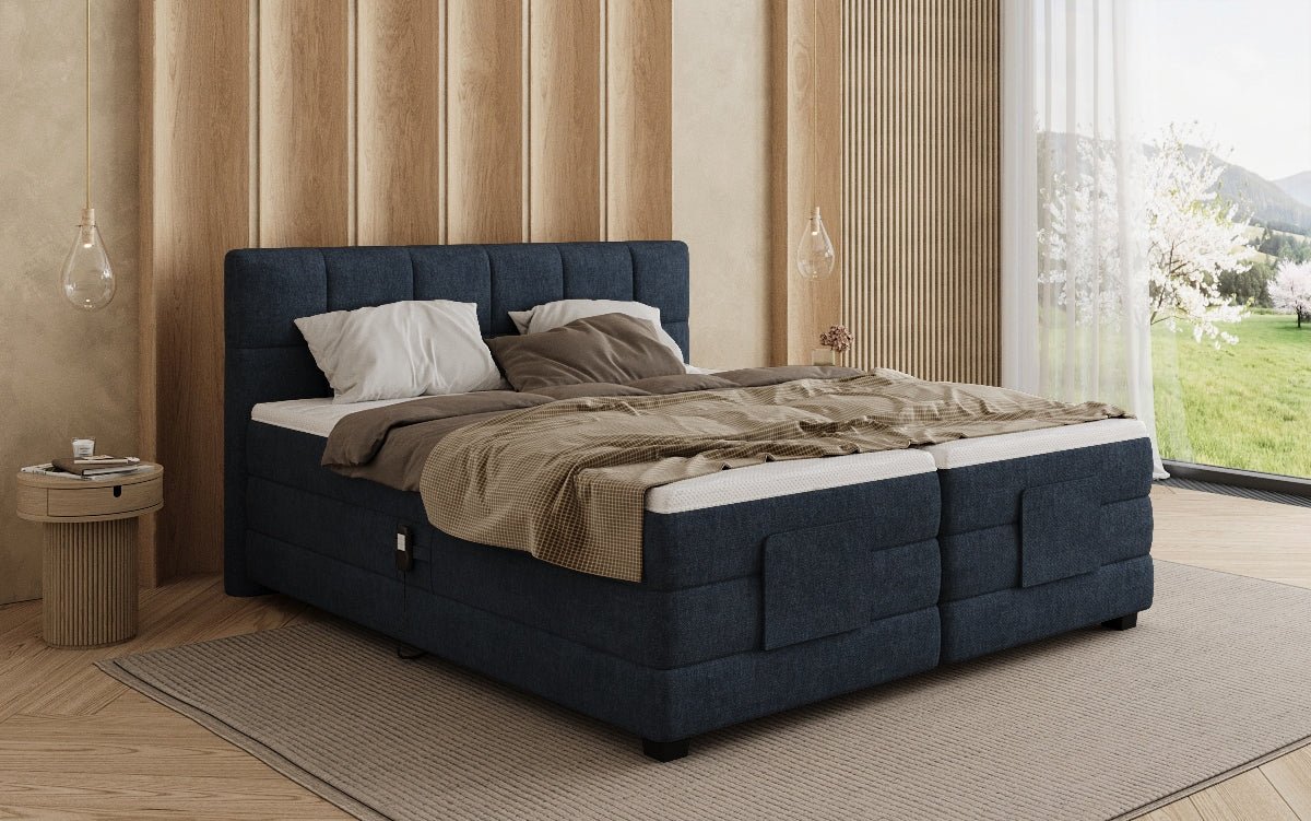 Boxspringbett Monaco - elektrisch verstellbar in Stoff