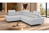 Ecksofa Volo in Chenille Hellgrau, Ottomane links – Ansicht 4