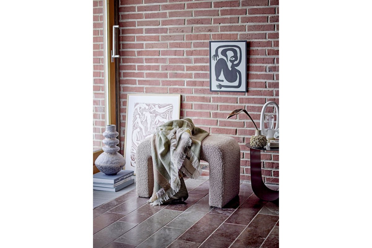 Tragbare Tischleuchte Aila – Steingut in Weiß