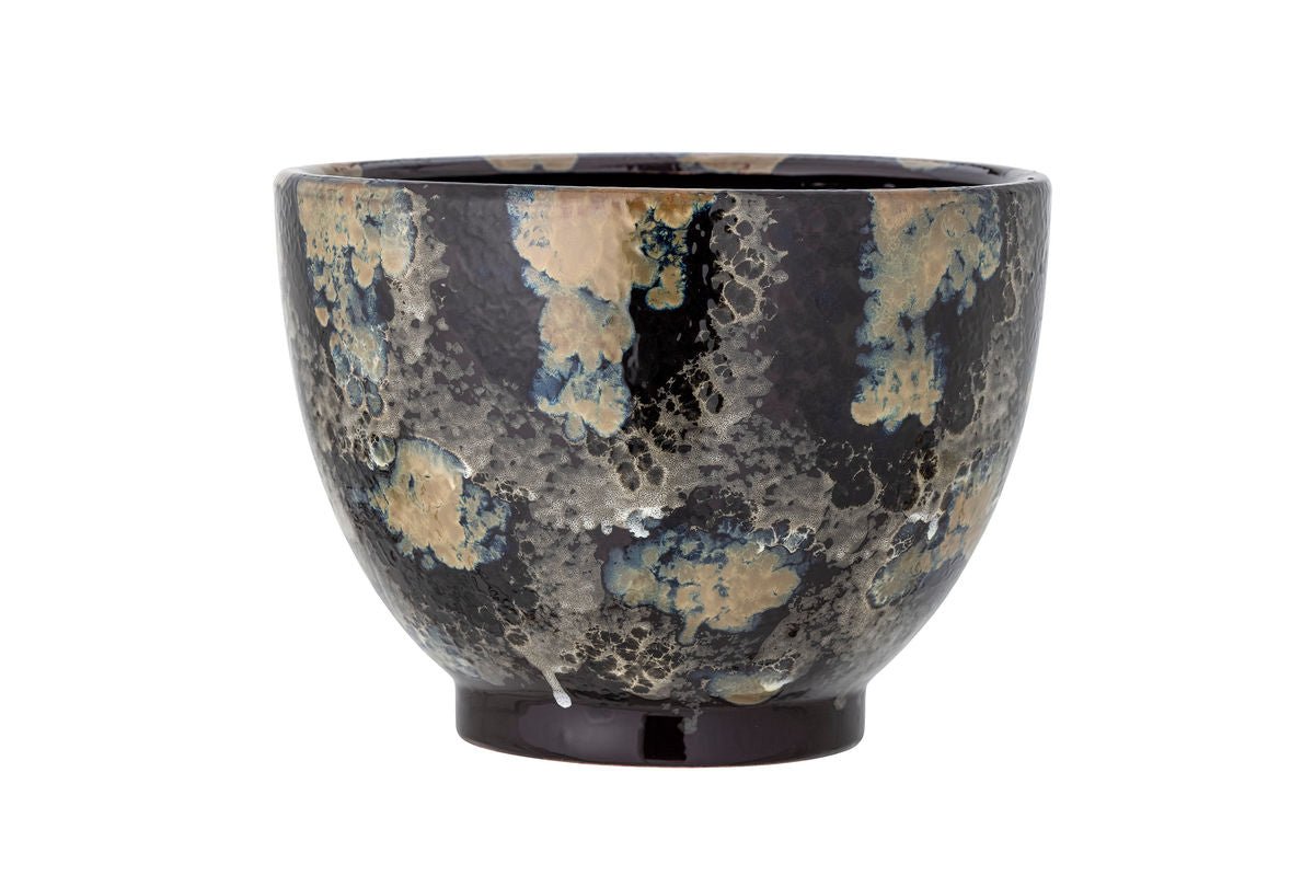 Blumentopf Smaash – dunkles Steingut