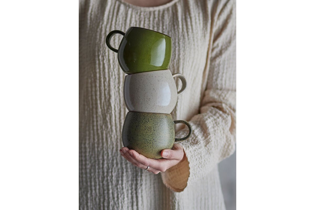 Becher Maison - aus Steingut gefertigt / 3er Set