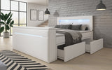 Boxspringbett Rinori mit TV Lift, USB, LED und Stauraum - Luxusbetten24