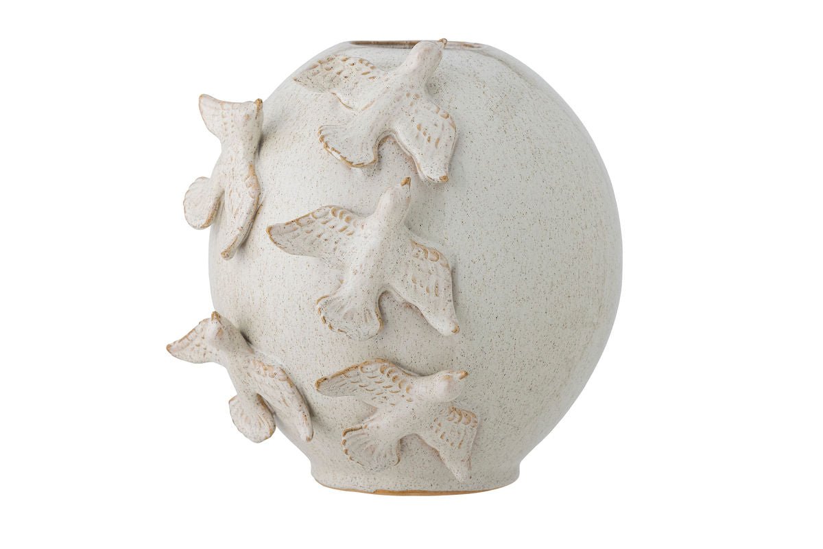 Vase „Anira“ – Naturfarbenes Steingut