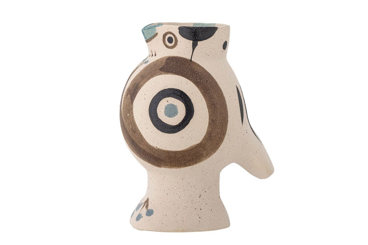 Vase „Kareen“ – Naturfarbenes Steingut