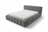 Designer Polsterbett Como in Cord mit Stauraum – Grau