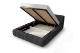 Designer Polsterbett Como in Cord mit Stauraum – Anthrazit