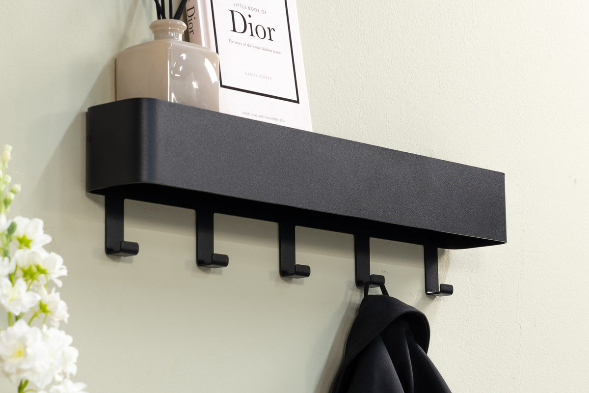 Designer Wandgarderobe Varia - Schwarz