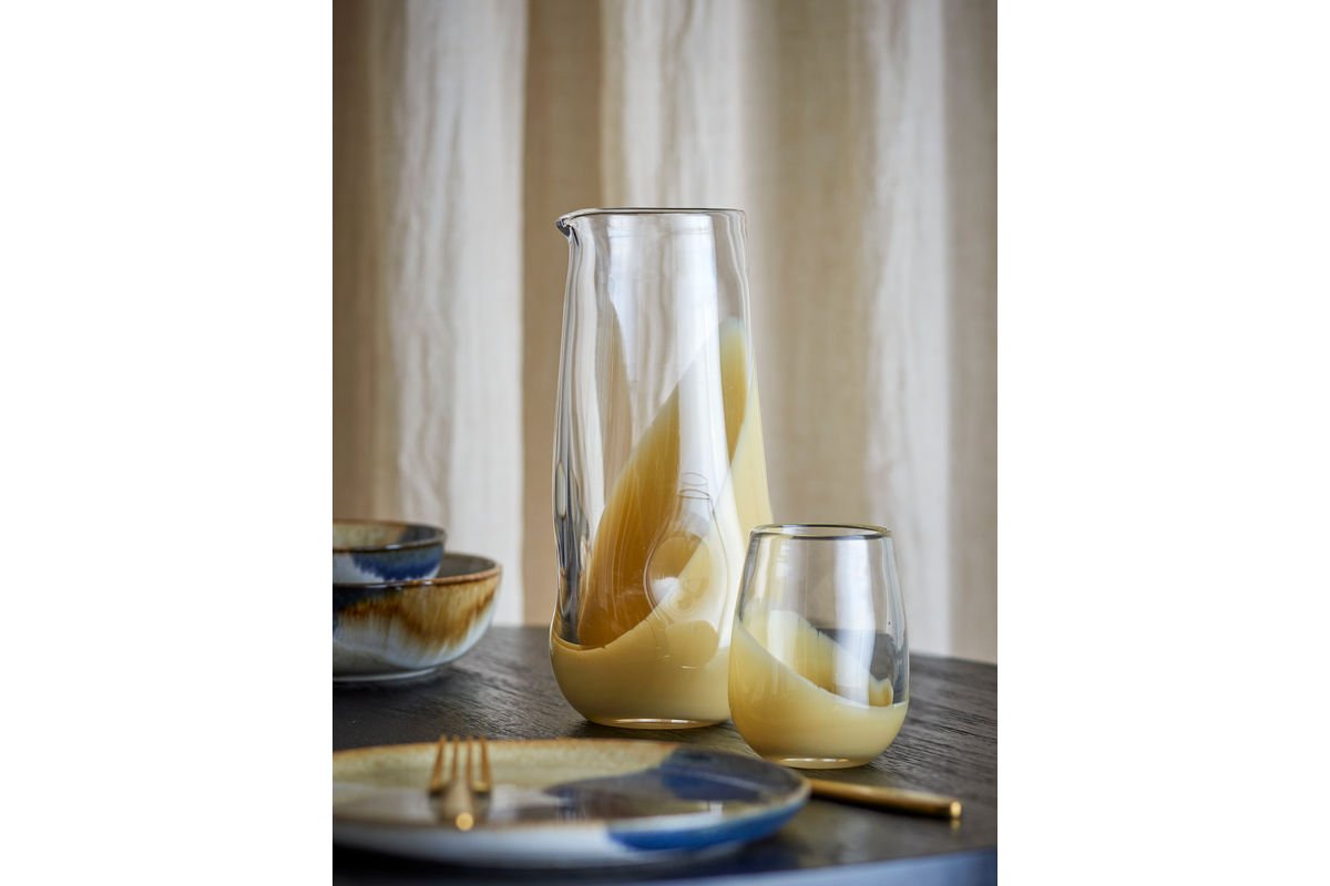 Trinkgläser Kati – klares Glas mit goldenem Farbverlauf (4er-Set)