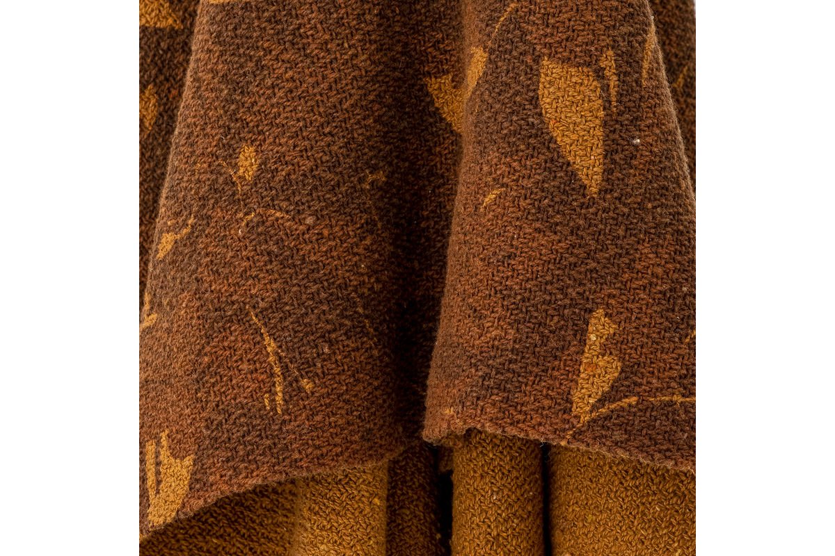 Überwurfdecke Soli – Braun, aus recycelter Baumwolle