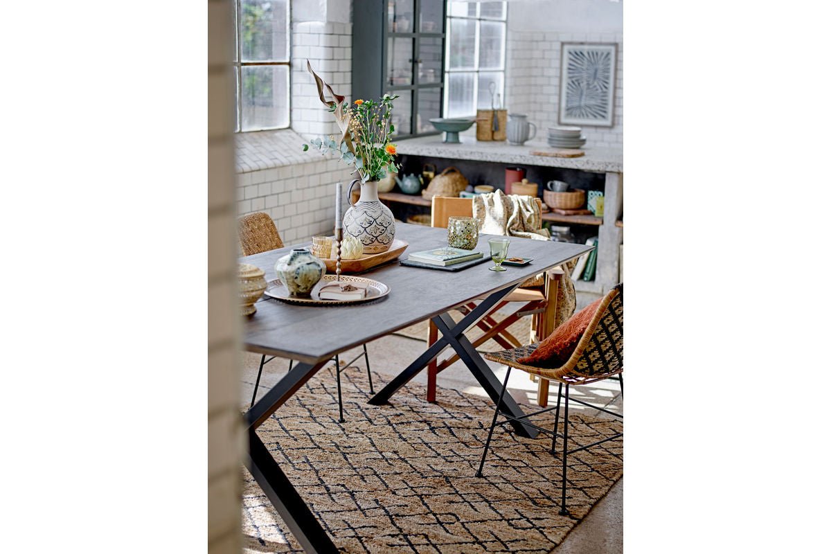 Vase "Filigrane" - blaue Steingut Vase