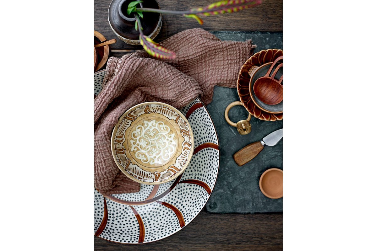 Vase „Sorina“ – Steingut in Braun