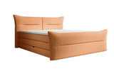 Boxspringbett Elea Leinen-Optik in Amber (Beverly 7) – Freisteller