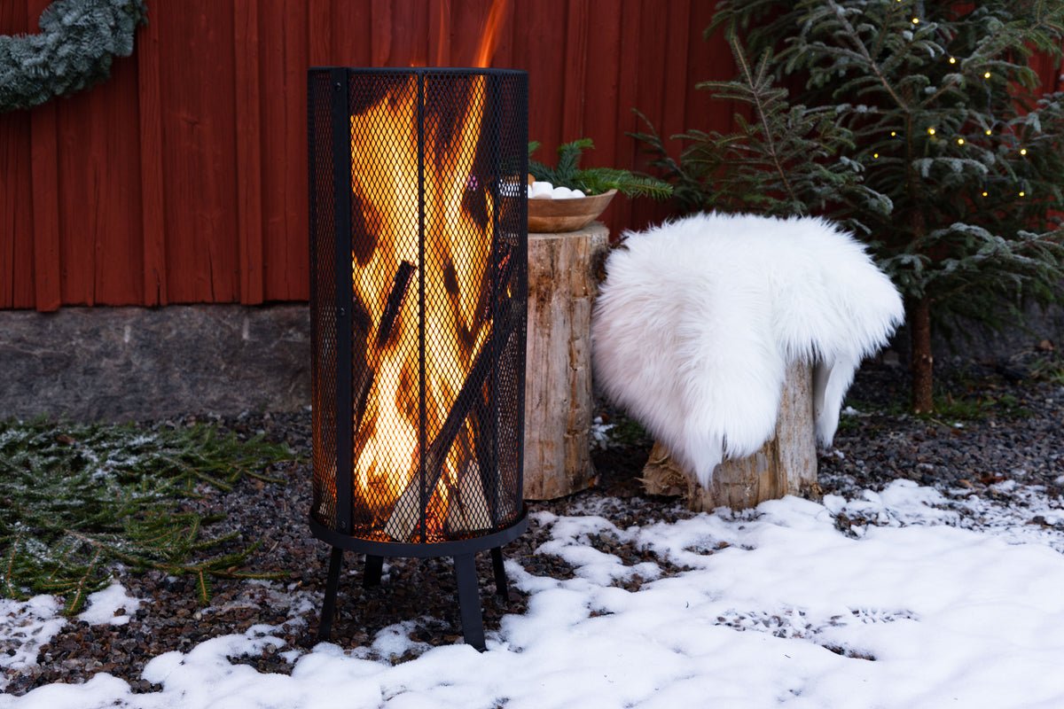 Feuerkorb Eldar - aus Stahl in Schwarz