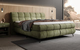 Boxspringbett Milla Cord in Olive (Poso 046) – Milieu seitlich