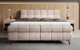 Boxspringbett Milla Cord in Blush (Poso 145) – Milieu frontal