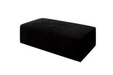 Beistellhocker Vasto in Cord – Schwarz
