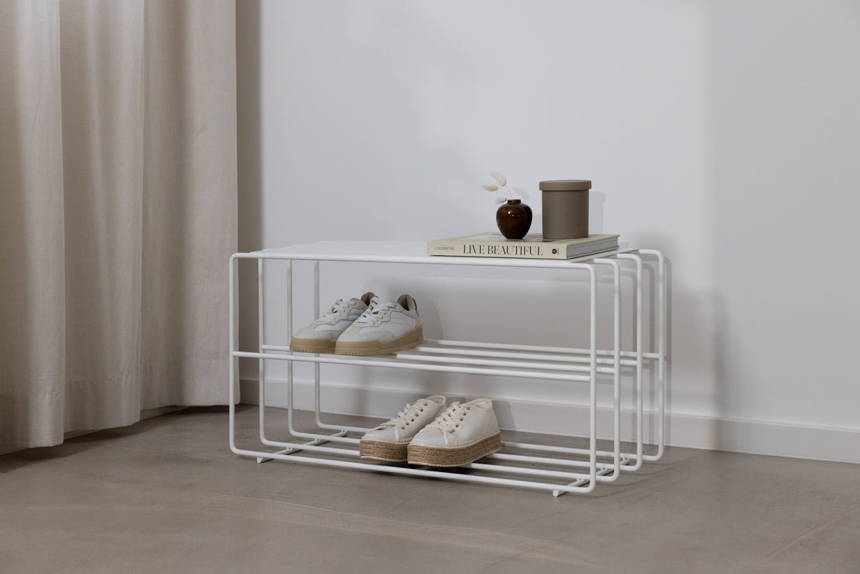 Schuhregal Neva – Metallregal mit Loft-Flair in vielen Farben