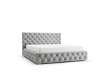 Designer Polsterbett Nino in Samt – Grau