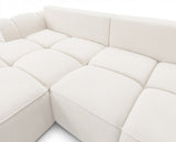 Designer Ecksofa Corso in Samt mit Schlaffunktion & Stauraum – Weiß – Links