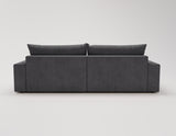 Designer Ecksofa Nemo in Stoff mit Schlaffunktion & Stauraum – Anthrazit – Links