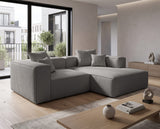 Designer Ecksofa Reno in Bouclé – Grau – Rechts